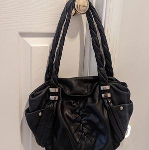 B.Makowsky hobo bag in Genuine Black Leather